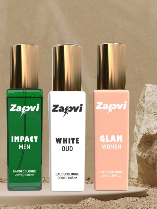 Impactful Elegance Perfume Trio: Impact Men, White Oud, Glam Women Set Edge Zapvi