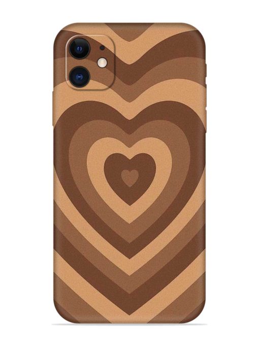 Brown Heart Embossed Soft Silicone Case for Apple Iphone 11 Edge Zapvi