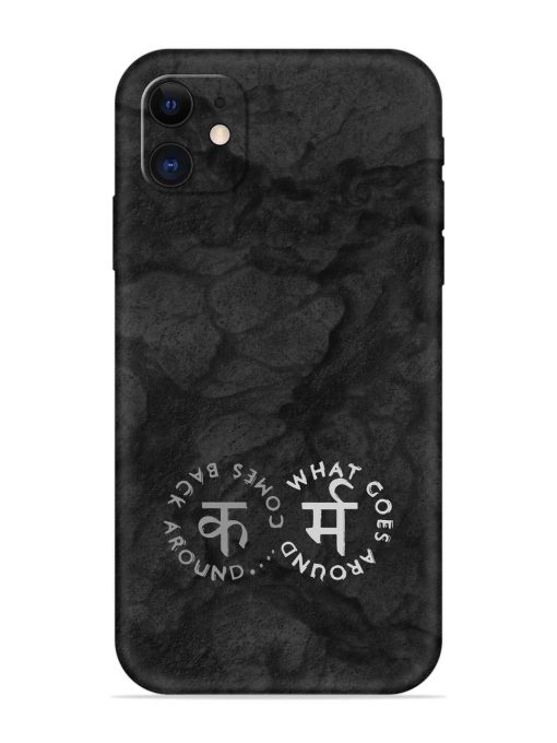 Karma Hindi Word Embossed Soft Silicone Case for Apple Iphone 11 Edge Zapvi