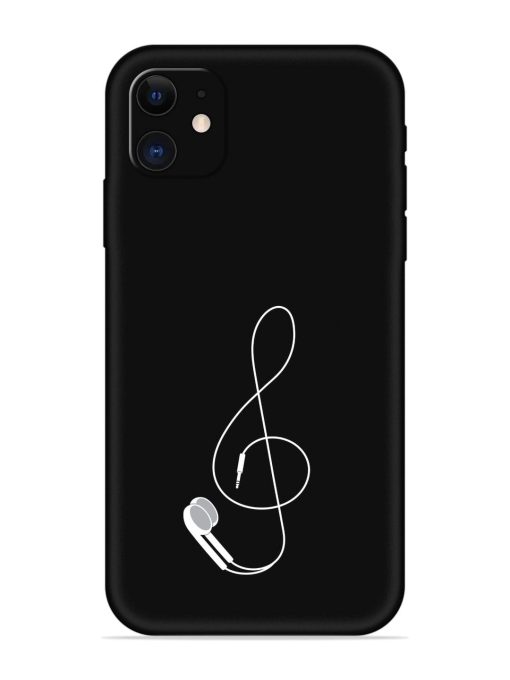 Music Earphone Vector Embossed Soft Silicone Case for Apple Iphone 11 Edge Zapvi