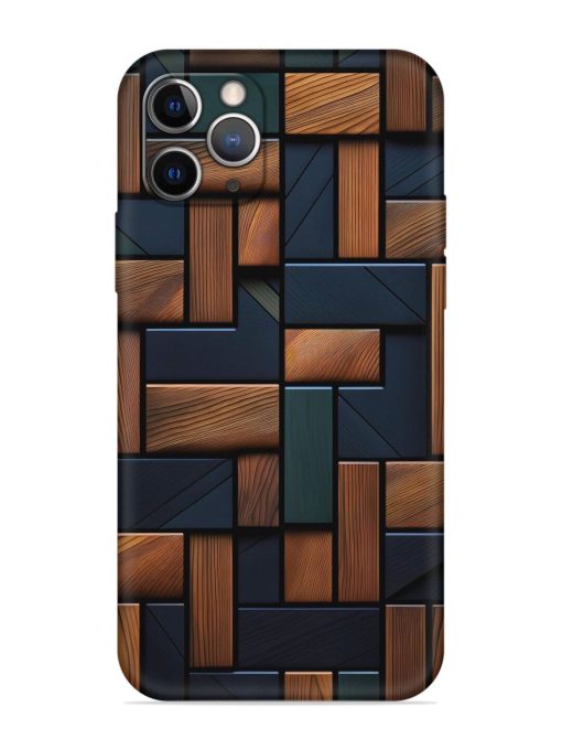 Wooden Background Cubes Embossed Soft Silicone Case for Apple Iphone 11 Pro Edge Zapvi