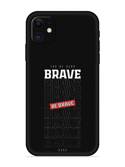 Be Brave Embossed Soft Silicone Case for Apple Iphone 12 Edge Zapvi