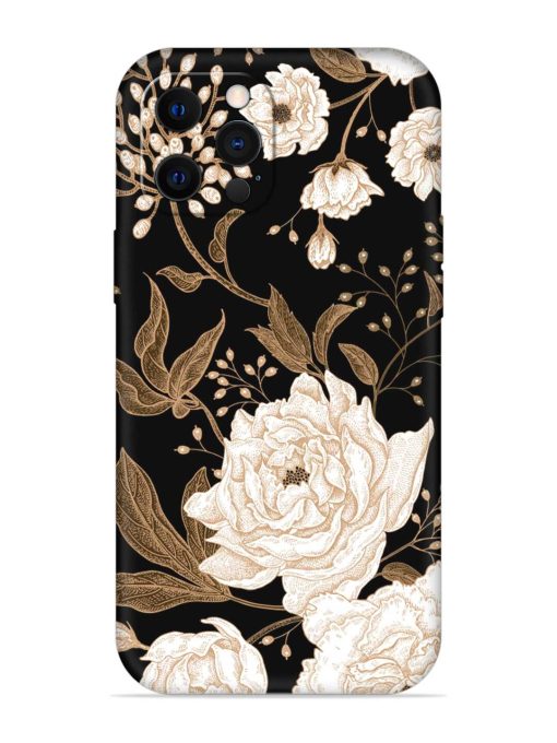 Peonies Roses Floral Embossed Soft Silicone Case for Apple Iphone 12 Pro Edge Zapvi