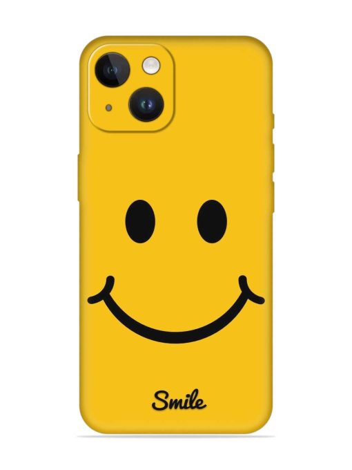 Yellow Smiley Embossed Soft Silicone Case for Apple Iphone 14 Edge Zapvi