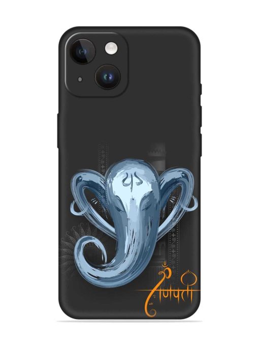 Illustration Lord Ganpati Embossed Soft Silicone Case for Apple Iphone 14 Edge Zapvi