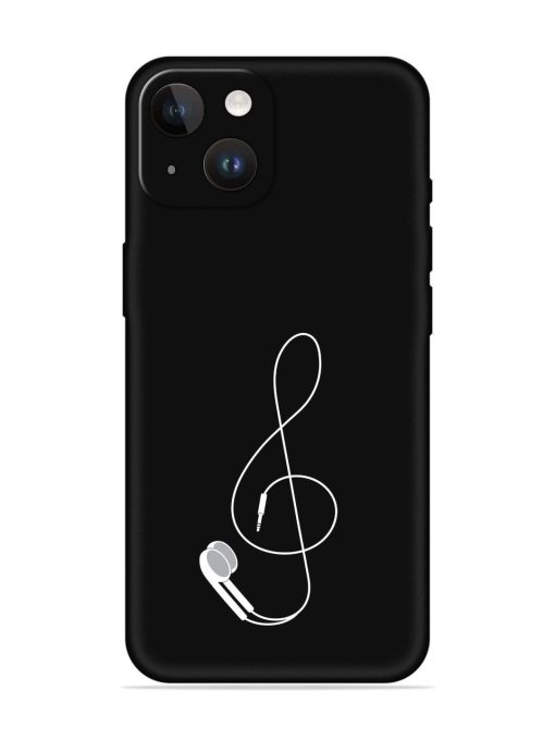 Music Earphone Vector Embossed Soft Silicone Case for Apple Iphone 14 Edge Zapvi