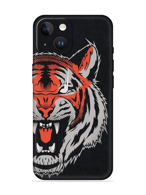 Tiger Aggression Embossed Soft Silicone Case for Apple Iphone 14 Edge Zapvi