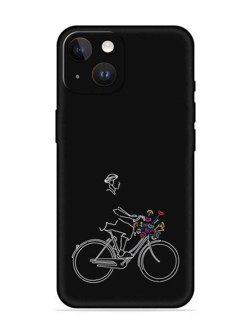 Minimalist Cycle Art Embossed Soft Silicone Case for Apple Iphone 14 Edge Zapvi