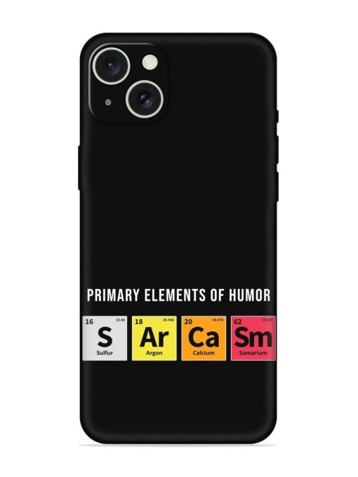 Primary Elements Humor Embossed Soft Silicone Case for Apple Iphone 15 Plus Edge Zapvi