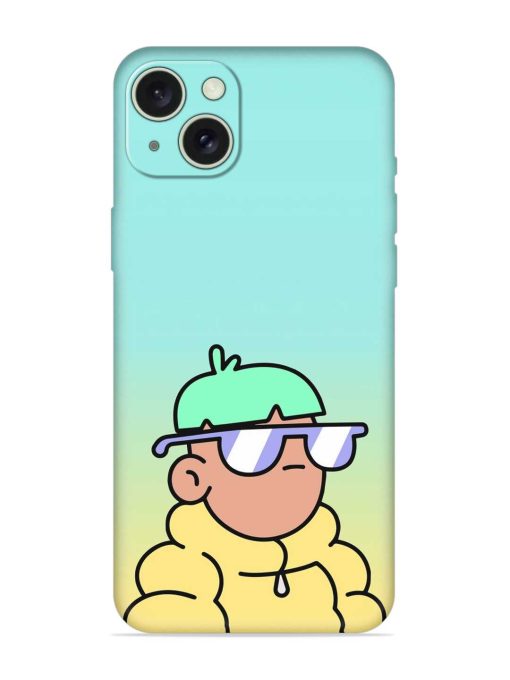 Doodles Cool Character Embossed Soft Silicone Case for Apple Iphone 15 Plus Edge Zapvi