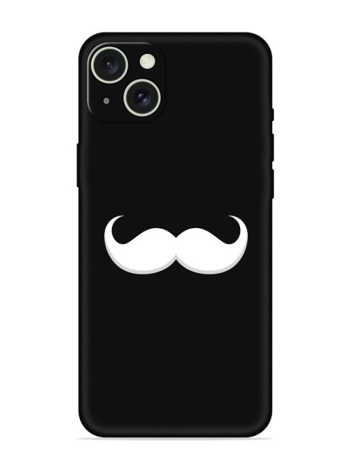 Mustache Vector Embossed Soft Silicone Case for Apple Iphone 15 Plus Edge Zapvi