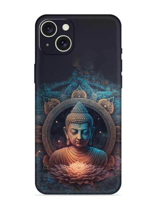 Gautam Buddha Embossed Soft Silicone Case for Apple Iphone 15 Plus Edge Zapvi