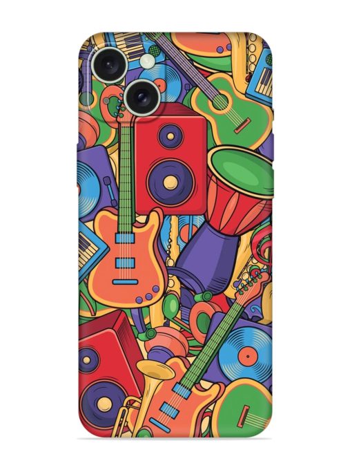 Colorful Music Art Embossed Soft Silicone Case for Apple Iphone 15 Plus Edge Zapvi