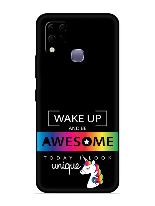 Inspirational Quote Unicorn Embossed Soft Silicone Case for Infinix Hot 10S Edge Zapvi