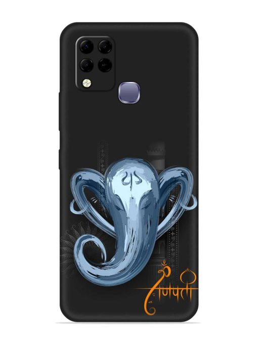 Illustration Lord Ganpati Embossed Soft Silicone Case for Infinix Hot 10S Edge Zapvi