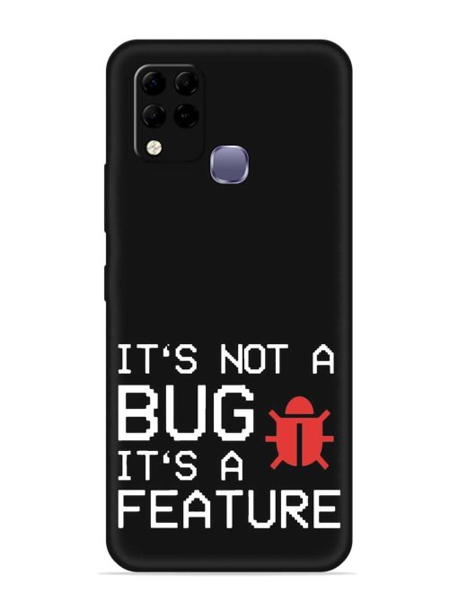 Not Bug Feature Embossed Soft Silicone Case for Infinix Hot 10S Edge Zapvi