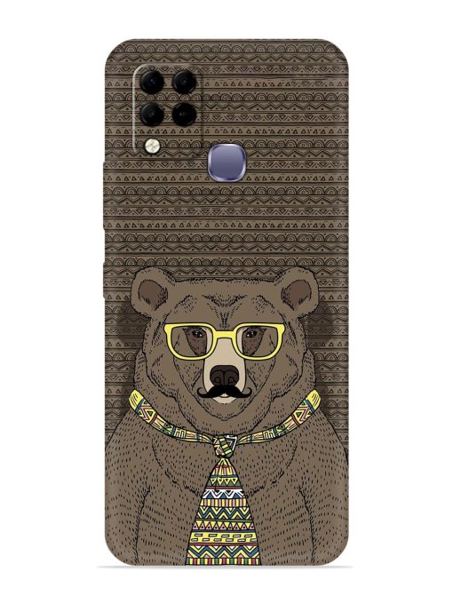 Grizzly Bear Embossed Soft Silicone Case for Infinix Hot 10S Edge Zapvi