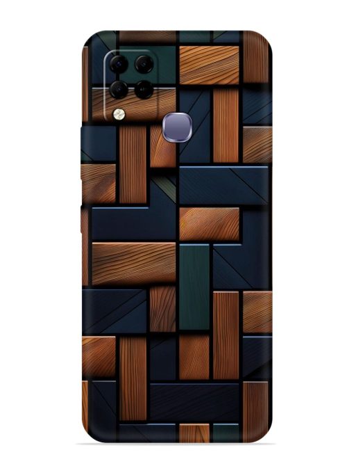 Wooden Background Cubes Embossed Soft Silicone Case for Infinix Hot 10S Edge Zapvi