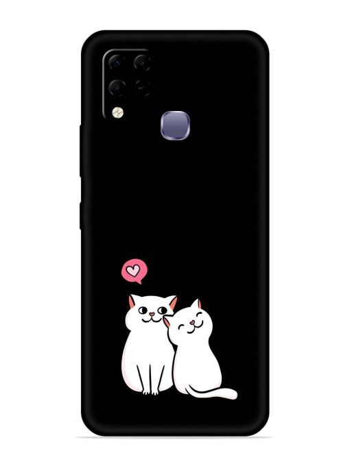 Cute Loving Cats Embossed Soft Silicone Case for Infinix Hot 10S Edge Zapvi