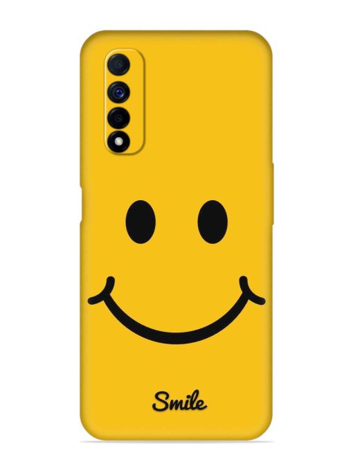 Yellow Smiley Embossed Soft Silicone Case for Realme Narzo 30 (4G) Edge Zapvi