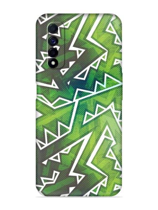 Green Graffiti Seamless Embossed Soft Silicone Case for Realme Narzo 30 (4G) Edge Zapvi