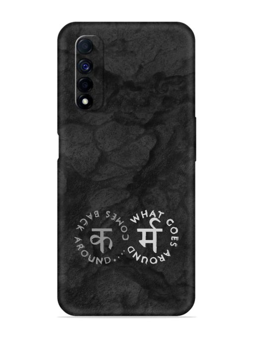 Karma Hindi Word Embossed Soft Silicone Case for Realme Narzo 30 (4G) Edge Zapvi