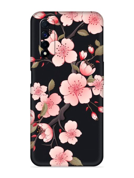 Cherry Blossom Embossed Soft Silicone Case for Realme Narzo 30 (4G) Edge Zapvi