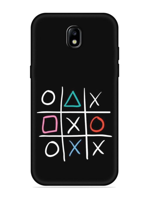 Super Neon Tic-Tac-Toe Embossed Soft Silicone Case for Samsung Galaxy J7 (2017) Edge Zapvi