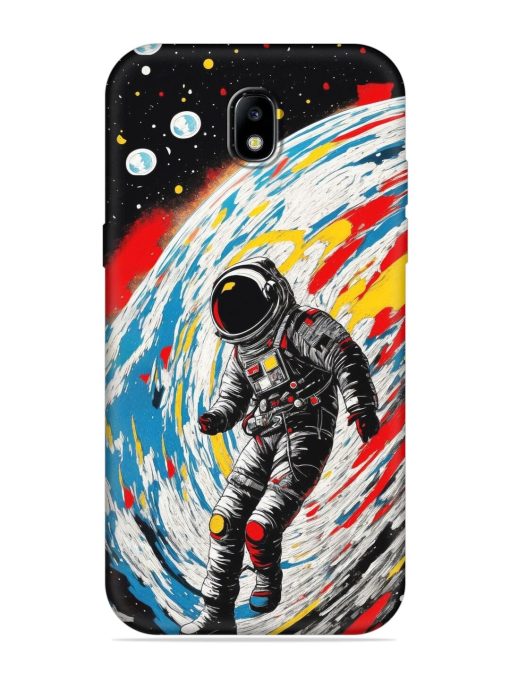 Astronaut Art Embossed Soft Silicone Case for Samsung Galaxy J7 (2017) Edge Zapvi