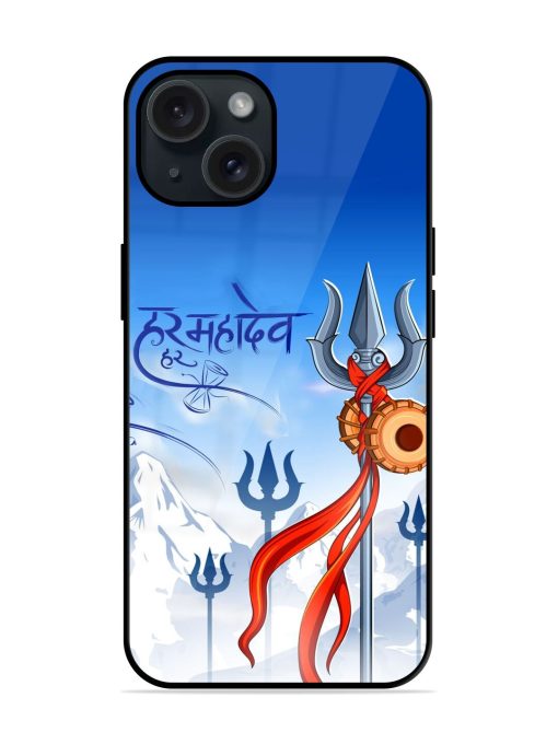 Har Har Mahadev Trishul Glossy Metal TPU Case Edge Zapvi