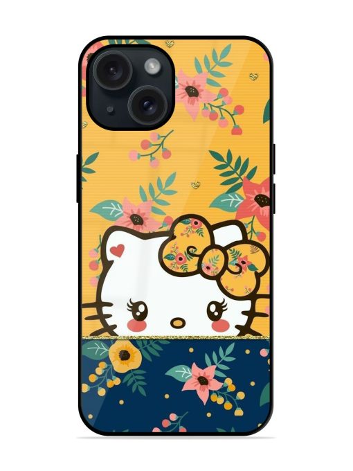 Hello Kitty Yellow Art Glossy Metal TPU Case Edge Zapvi