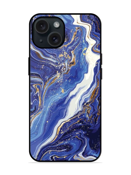 Blue Marble Gold Glossy Metal TPU Case Edge Zapvi