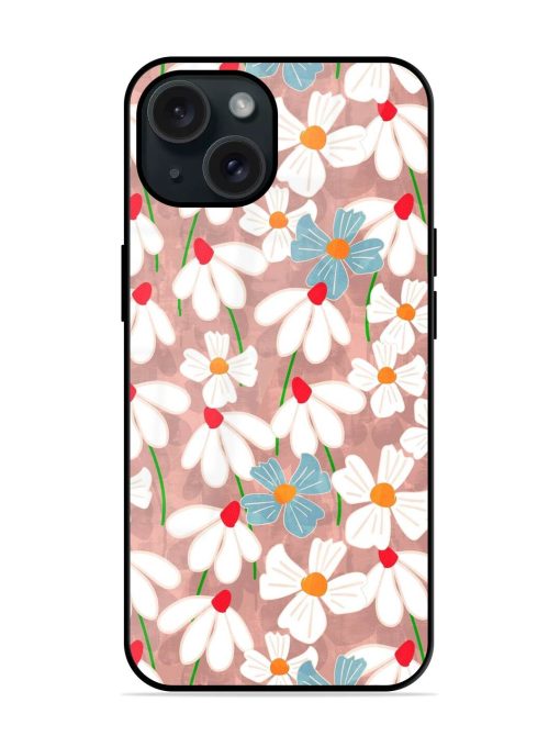 Abstract Petal Flowers Glossy Metal TPU Case Edge Zapvi