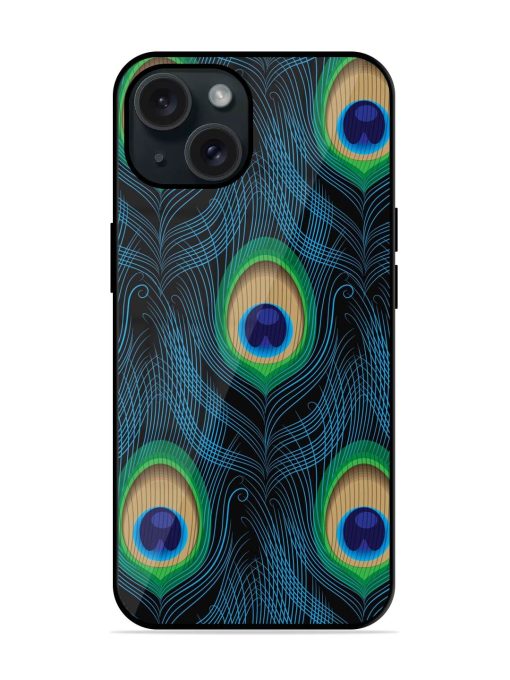 Seamless Pattern Peacock Glossy Metal TPU Case Edge Zapvi