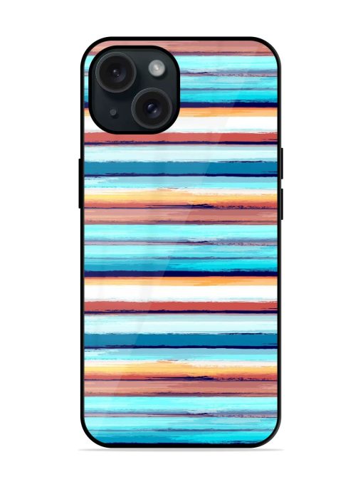 Watercolor Striped Fashion Glossy Metal TPU Case Edge Zapvi