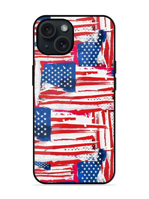 Usa Flag Seamless Glossy Metal TPU Case Edge Zapvi