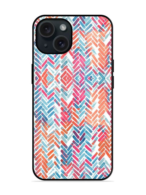 Zigzag Lines Watercolor Glossy Metal TPU Case Edge Zapvi