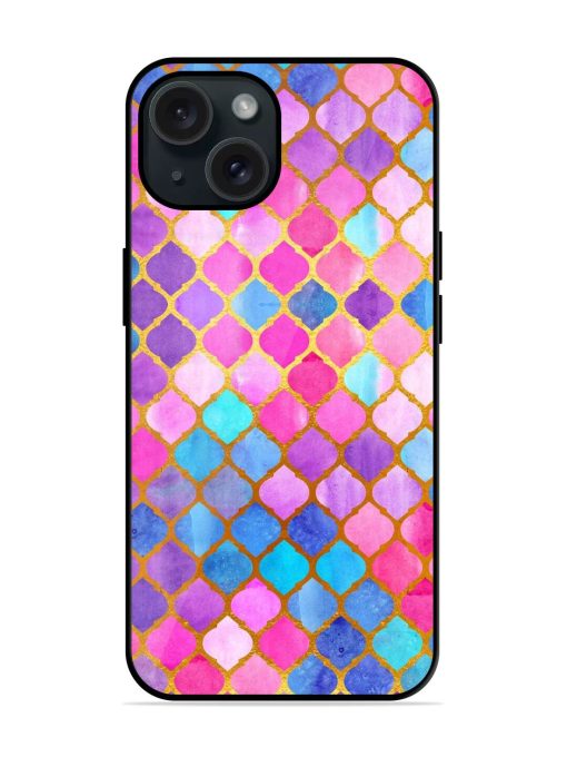 Watercolor Abstract Geometric Glossy Metal TPU Case Edge Zapvi