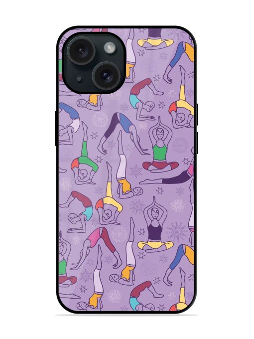 Yoga Poses Seamless Glossy Metal TPU Case Edge Zapvi