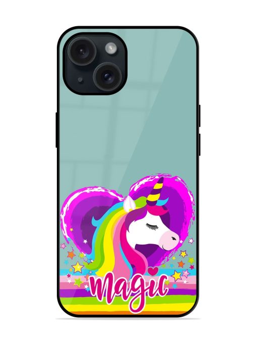 Print Cartoon Unicorn Glossy Metal TPU Case Edge Zapvi