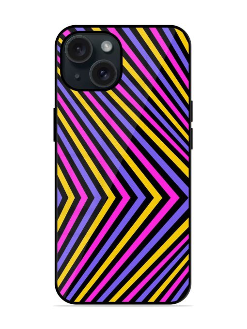 Diagonal Striped Pattern Glossy Metal TPU Case Edge Zapvi