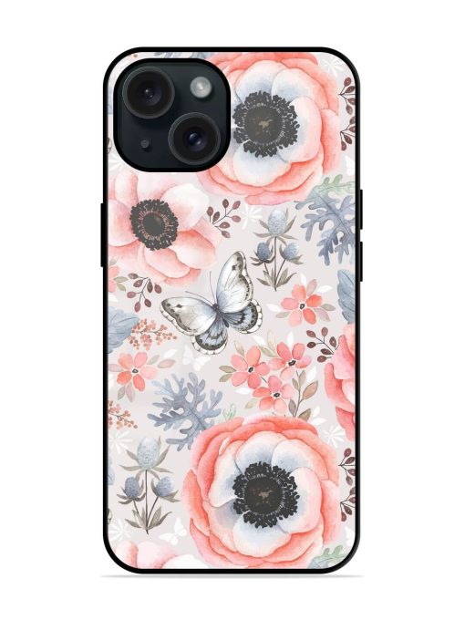 Seamless Pattern Anemones Glossy Metal TPU Case Edge Zapvi