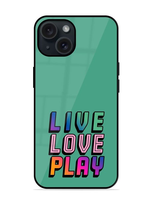 Live Love Play Glossy Metal TPU Case Edge Zapvi