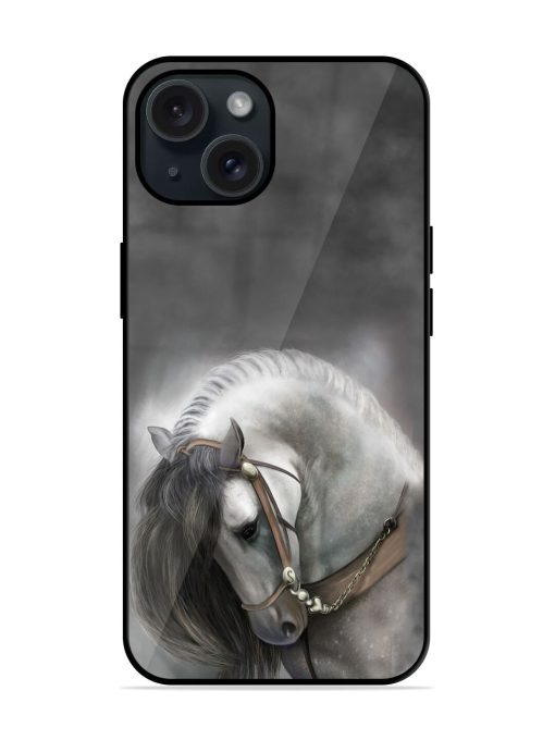 Painted White Horse Glossy Metal TPU Case Edge Zapvi