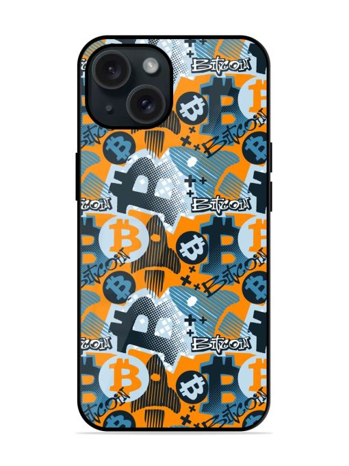 Bitcoin Doodle Style Glossy Metal TPU Case Edge Zapvi