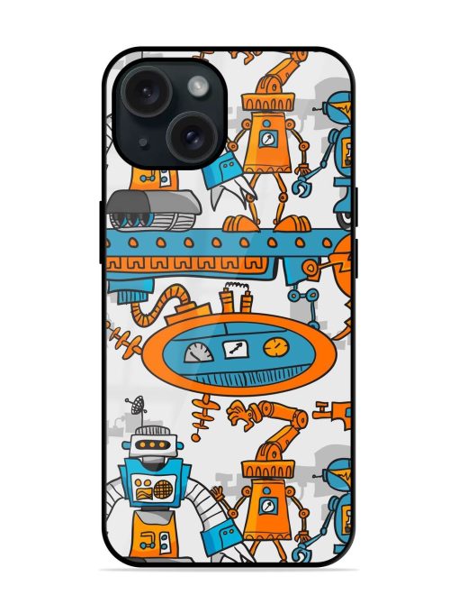 Seamless Pattern Cartoon Glossy Metal TPU Case Edge Zapvi