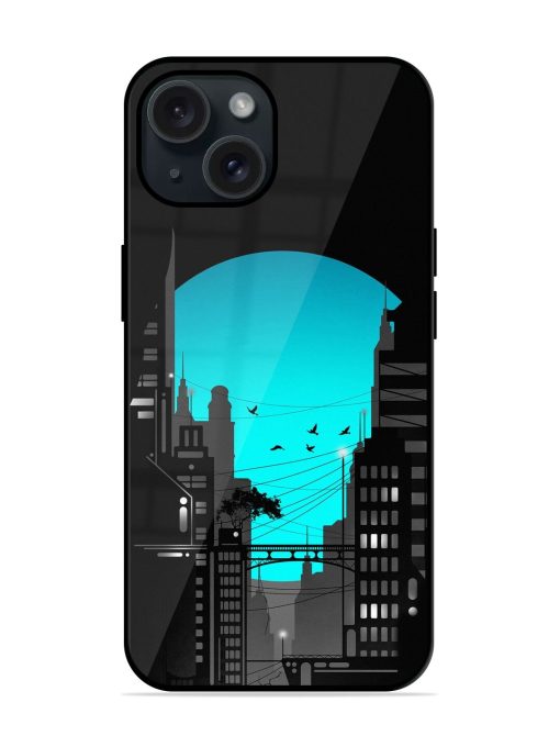 City View Illustration Glossy Metal TPU Case Edge Zapvi