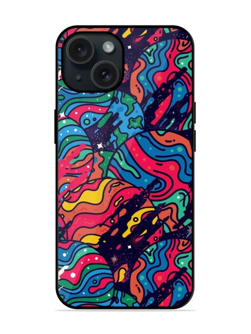 Colorful Abstract Space Glossy Metal TPU Case Edge Zapvi