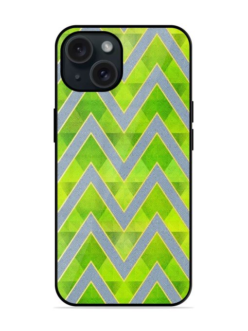 Green Zigzag Seamless Glossy Metal TPU Case Edge Zapvi