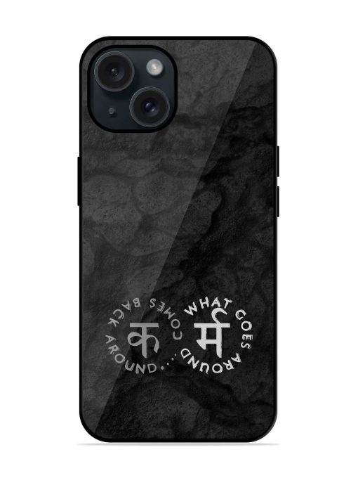 Karma Hindi Word Glossy Metal TPU Case Edge Zapvi